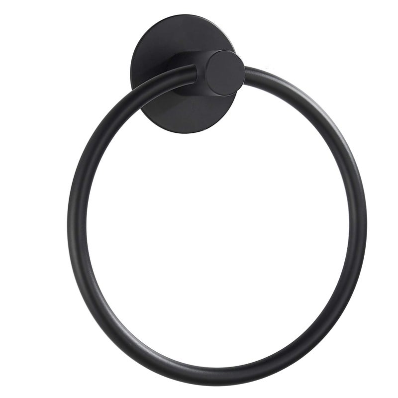 GERUIKE Adhesive Towel Ring Self Adhesive Hand Towel Ring Stainless Steel Rustproof Bathroom Towel Holder Wall Mount - Image 1